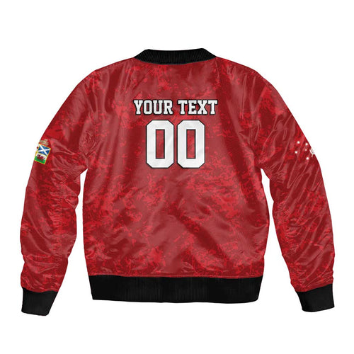 Custom British Lions-AUNZ Sleeve Zip Bomber Jacket Australia-New Zealand Indigenous Motif
