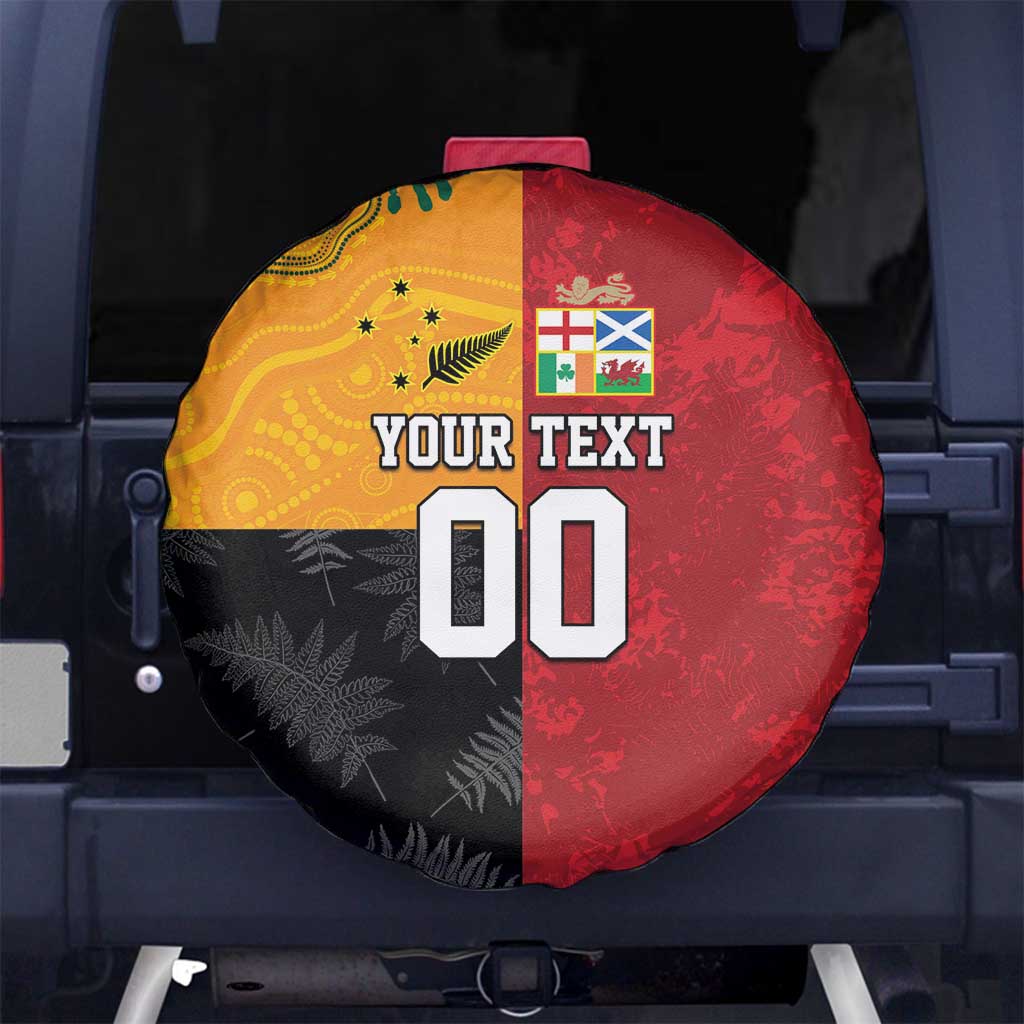 Custom British Lions-AUNZ Spare Tire Cover Australia-New Zealand Indigenous Motif