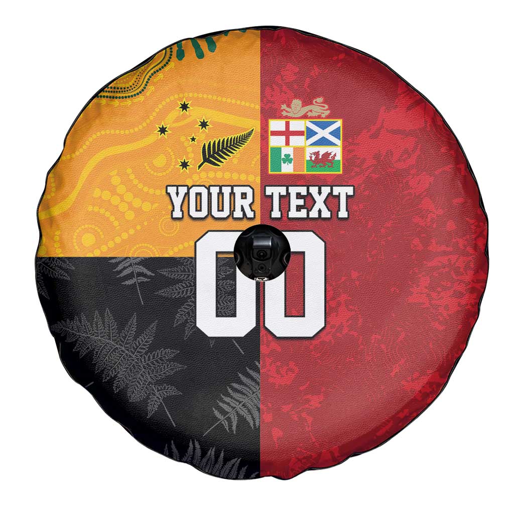 Custom British Lions-AUNZ Spare Tire Cover Australia-New Zealand Indigenous Motif
