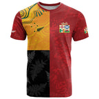 Custom British Lions-AUNZ T Shirt Australia-New Zealand Indigenous Motif