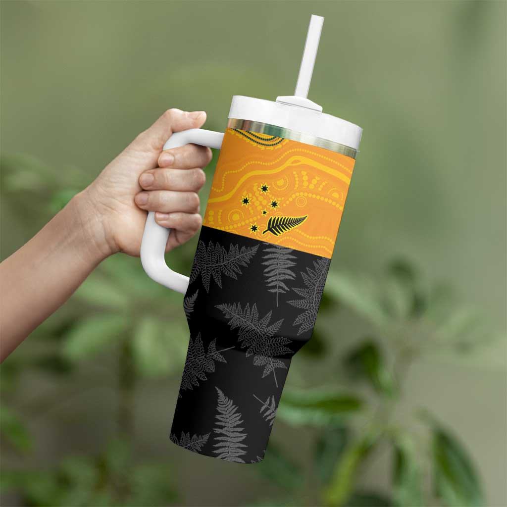 Custom British Lions-AUNZ Tumbler With Handle Australia-New Zealand Indigenous Motif