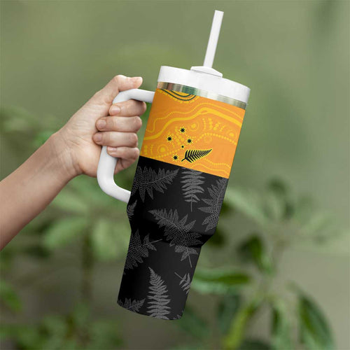 Custom British Lions-AUNZ Tumbler With Handle Australia-New Zealand Indigenous Motif