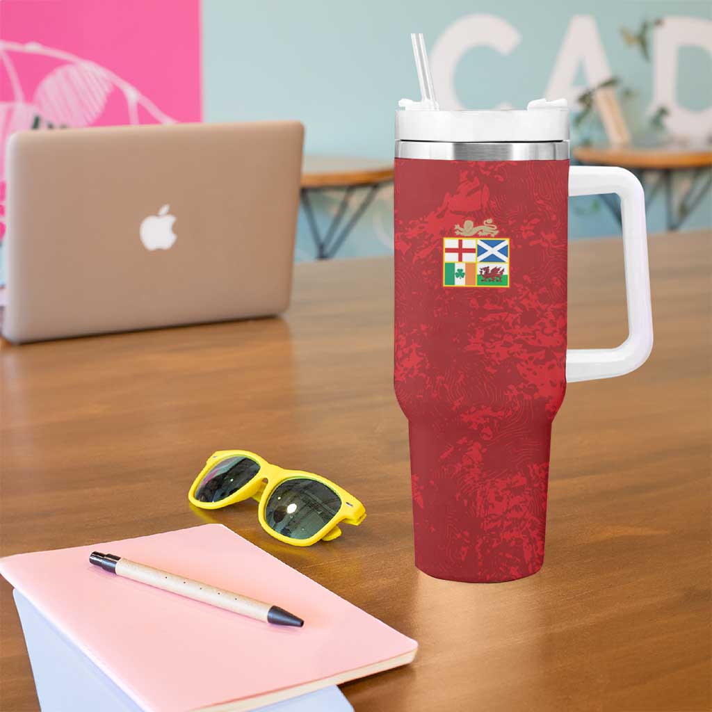 Custom British Lions-AUNZ Tumbler With Handle Australia-New Zealand Indigenous Motif