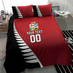 Custom British Lions New Zealand Bedding Set Half Black Fern