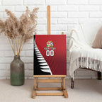 Custom British Lions New Zealand Canvas Wall Art Half Black Fern