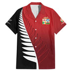 Custom British Lions New Zealand Family Matching Mermaid Dress and Hawaiian Shirt Half Black Fern