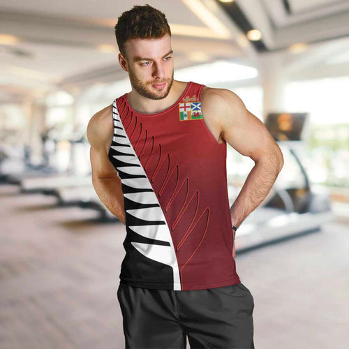 Custom British Lions New Zealand Men Tank Top Half Black Fern