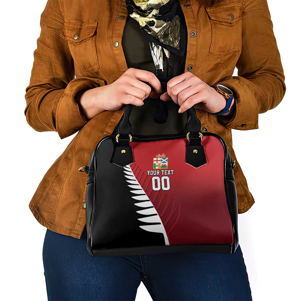 Custom British Lions New Zealand Shoulder Handbag Half Black Fern