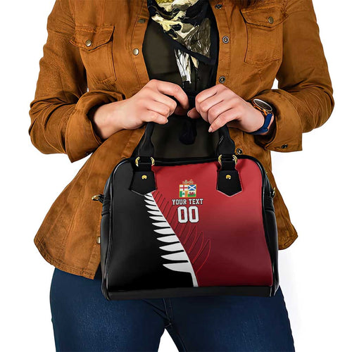 Custom British Lions New Zealand Shoulder Handbag Half Black Fern