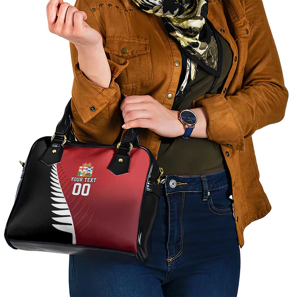Custom British Lions New Zealand Shoulder Handbag Half Black Fern