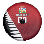 Custom British Lions New Zealand Spare Tire Cover Half Black Fern