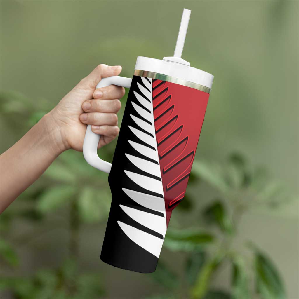Custom British Lions New Zealand Tumbler With Handle Half Black Fern