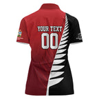 Custom British Lions New Zealand Women Polo Shirt Half Black Fern