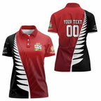 Custom British Lions New Zealand Women Polo Shirt Half Black Fern