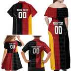 Custom British Lions New Zealand Family Matching Off Shoulder Maxi Dress and Hawaiian Shirt Sporty Style