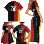 Custom British Lions New Zealand Family Matching Short Sleeve Bodycon Dress and Hawaiian Shirt Sporty Style