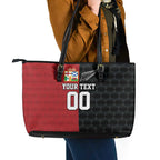 Custom British Lions New Zealand Leather Tote Bag Sporty Style