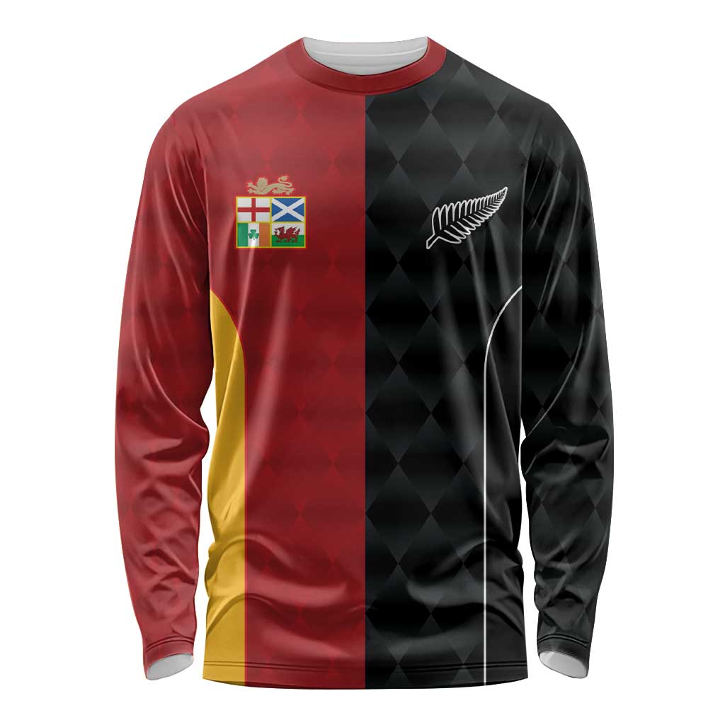 Custom British Lions New Zealand Long Sleeve Shirt Sporty Style