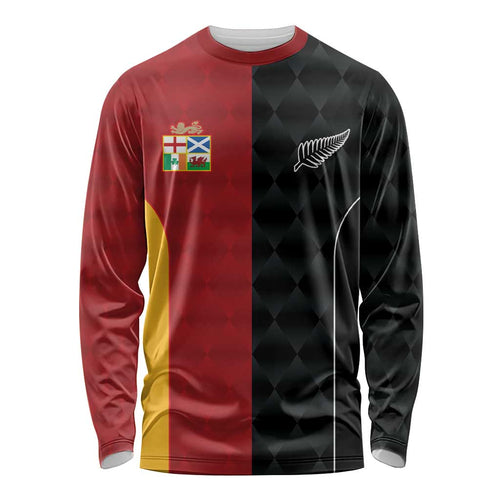 Custom British Lions New Zealand Long Sleeve Shirt Sporty Style