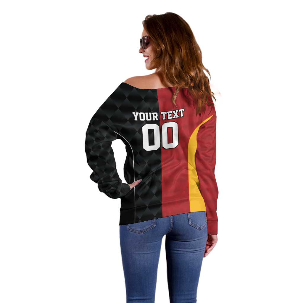 Custom British Lions New Zealand Off Shoulder Sweater Sporty Style