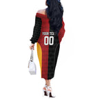 Custom British Lions New Zealand Off The Shoulder Long Sleeve Dress Sporty Style