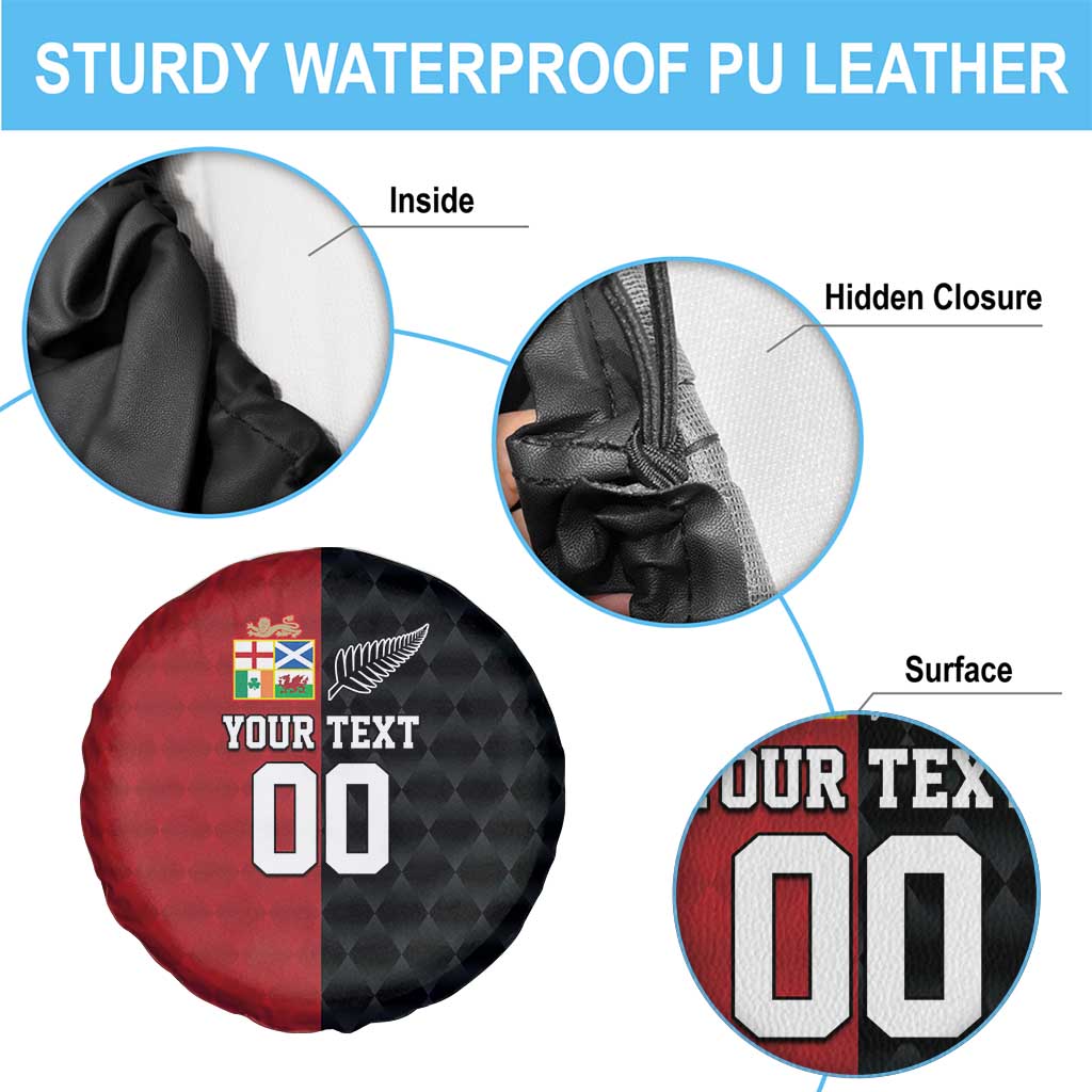 Custom British Lions New Zealand Spare Tire Cover Sporty Style