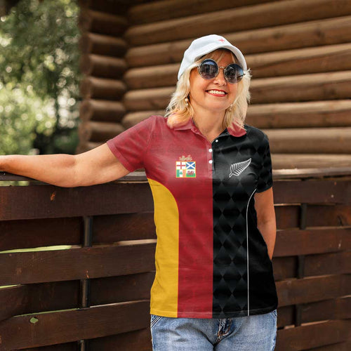 Custom British Lions New Zealand Women Polo Shirt Sporty Style