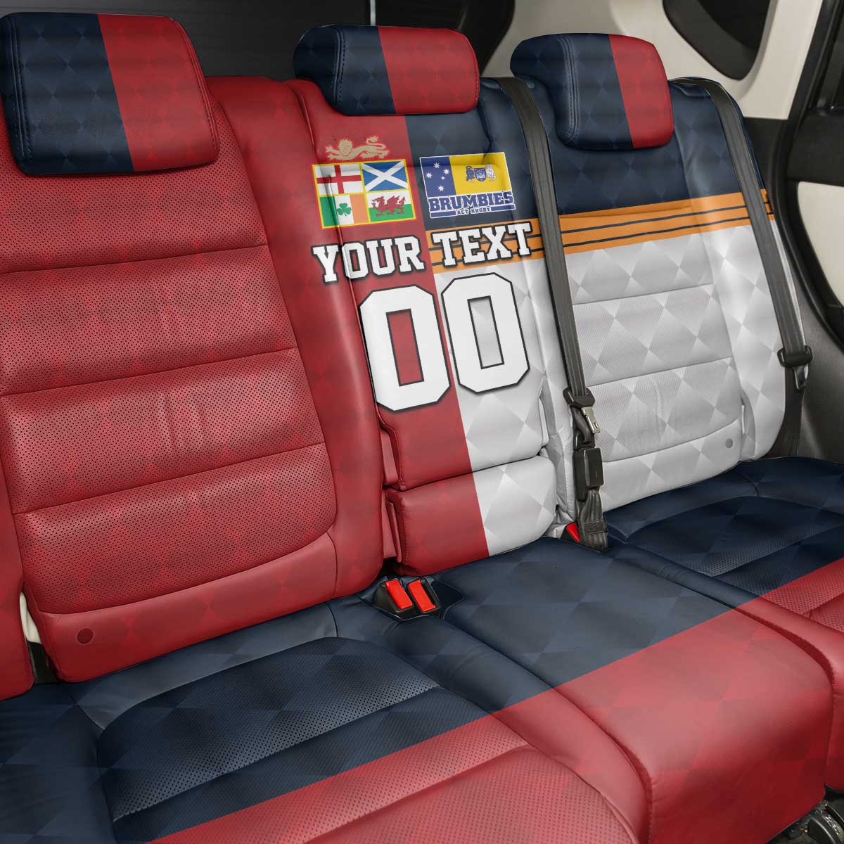 Custom British Lions Australia ACT Back Car Seat Cover Sporty Style