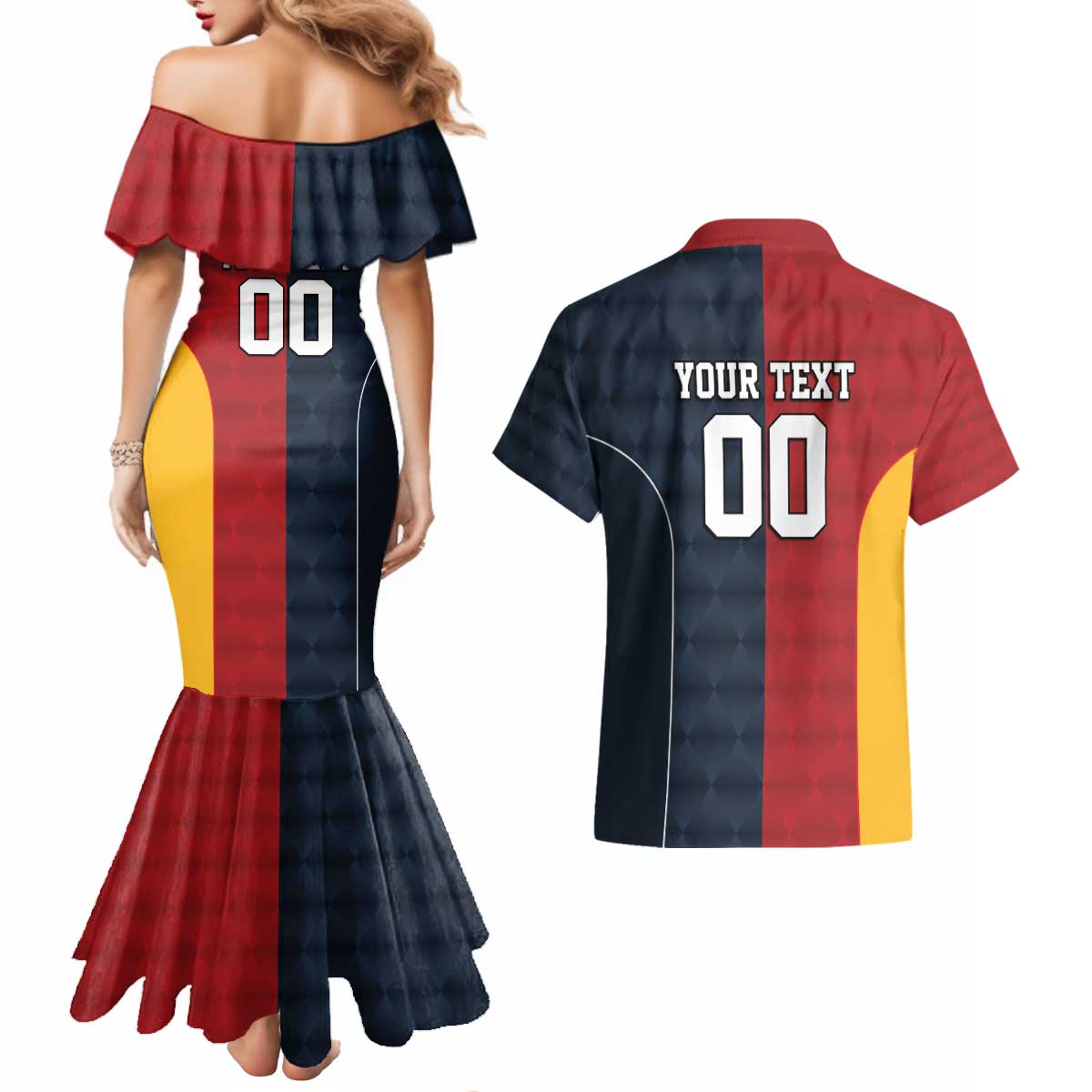 Custom British Lions Australia ACT Couples Matching Mermaid Dress and Hawaiian Shirt Sporty Style