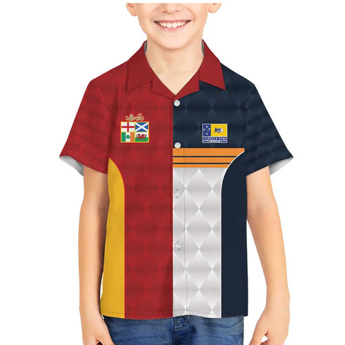 Custom British Lions Australia ACT Family Matching Mermaid Dress and Hawaiian Shirt Sporty Style