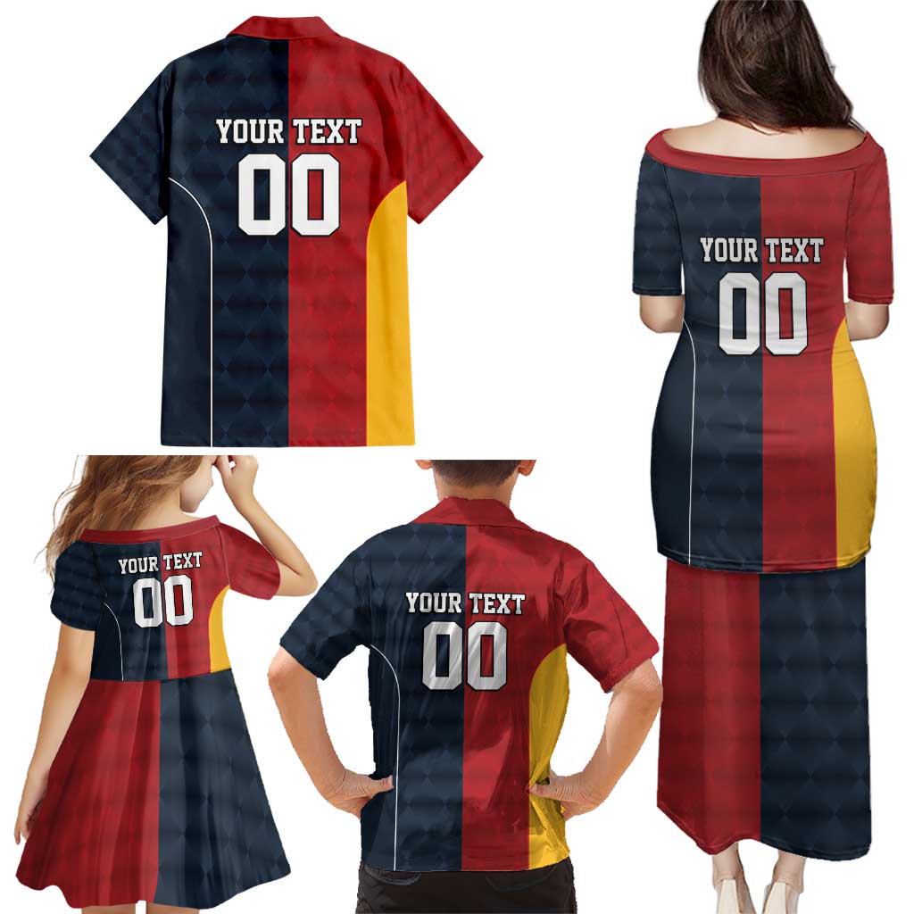 Custom British Lions Australia ACT Family Matching Puletasi and Hawaiian Shirt Sporty Style