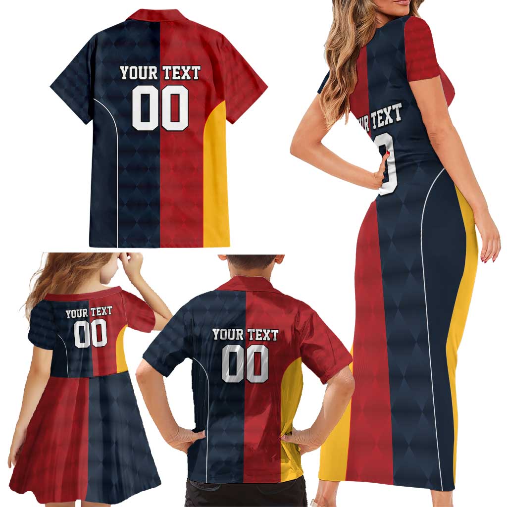 Custom British Lions Australia ACT Family Matching Short Sleeve Bodycon Dress and Hawaiian Shirt Sporty Style