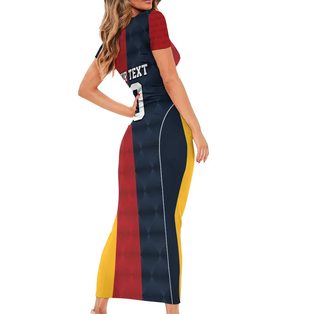 Custom British Lions Australia ACT Family Matching Short Sleeve Bodycon Dress and Hawaiian Shirt Sporty Style