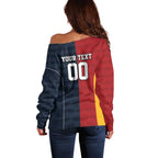 Custom British Lions Australia ACT Off Shoulder Sweater Sporty Style