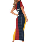Custom British Lions Australia ACT Short Sleeve Bodycon Dress Sporty Style