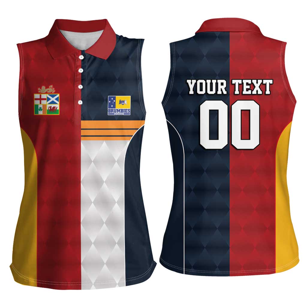 Custom British Lions Australia ACT Women Sleeveless Polo Shirt Sporty Style