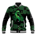 Green Kangaroo Ribbon Aboriginal Personalised Baseball Jacket Depression Awareness