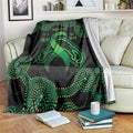 Green Kangaroo Ribbon Aboriginal Personalised Blanket Depression Awareness