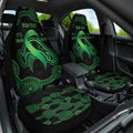 Green Kangaroo Ribbon Aboriginal Personalised Car Seat Cover Depression Awareness