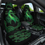Green Kangaroo Ribbon Aboriginal Personalised Car Seat Cover Depression Awareness