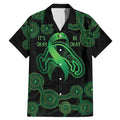 Green Kangaroo Ribbon Aboriginal Personalised Family Matching Mermaid Dress and Hawaiian Shirt Depression Awareness