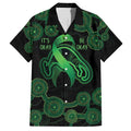Green Kangaroo Ribbon Aboriginal Personalised Family Matching Tank Maxi Dress and Hawaiian Shirt Depression Awareness