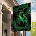 Green Kangaroo Ribbon Aboriginal Personalised Garden Flag Depression Awareness