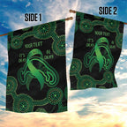 Green Kangaroo Ribbon Aboriginal Personalised Garden Flag Depression Awareness