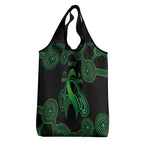 Green Kangaroo Ribbon Aboriginal Personalised Grocery Bag Depression Awareness