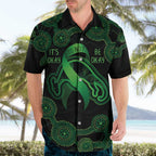 Green Kangaroo Ribbon Aboriginal Personalised Hawaiian Shirt Depression Awareness