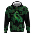 Green Kangaroo Ribbon Aboriginal Personalised Hoodie Depression Awareness