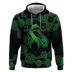Green Kangaroo Ribbon Aboriginal Personalised Hoodie Depression Awareness