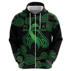 Green Kangaroo Ribbon Aboriginal Personalised Hoodie Depression Awareness