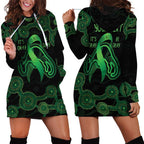 Green Kangaroo Ribbon Aboriginal Personalised Hoodie Dress Depression Awareness